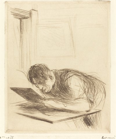 Forain Etching (första plattan) av Jean Louis Forain