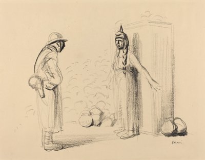 Dölja louisen, c. 19141919. av Jean Louis Forain