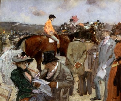 Hästkapplöpning, 1888. av Jean Louis Forain