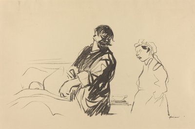 Sjukhusscen, ca. 19141919. av Jean Louis Forain