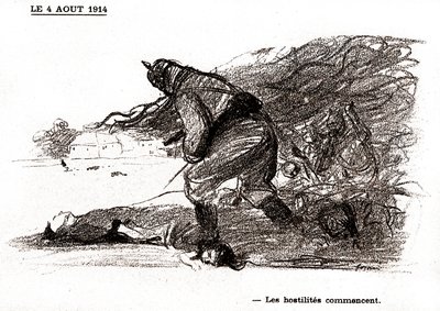 Feindseligkeiten beginnen von Jean-Louis Forain