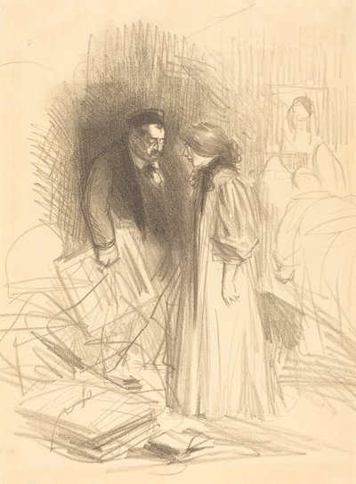 "Jag vågar inte ta ner dem...det skulle skada honom för mycket." av Jean Louis Forain