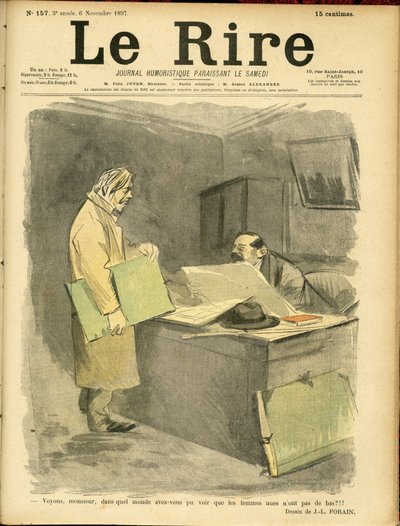 Illustration av Jean-Louis Forain (1852-1931) för omslaget till Le Rire av Jean Louis Forain
