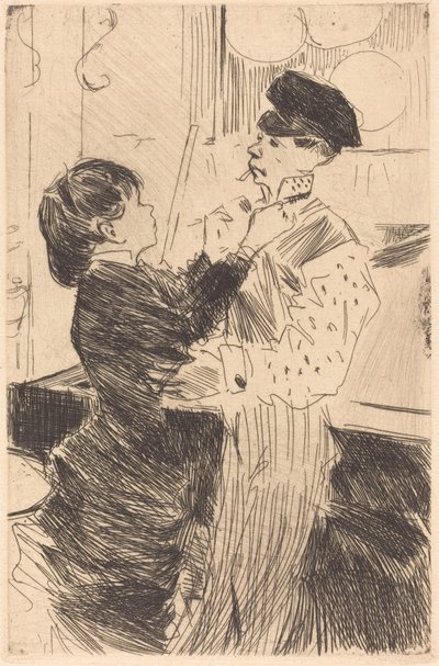 Att knyta Cravat av Jean Louis Forain