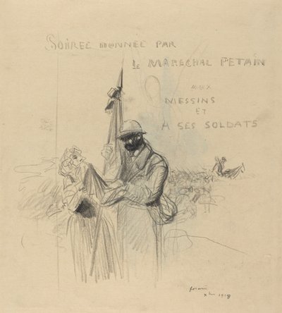 Flaggans kyss, 1918. av Jean Louis Forain