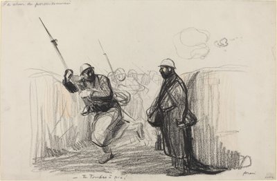 Le retour du permissionnaire. -Tu Tombes à pic!, ca. 1914-1919 von Jean Louis Forain
