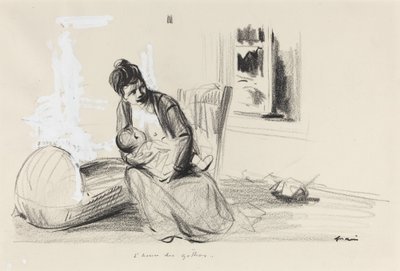 The hour of the gothas, ca. 19141919. av Jean Louis Forain