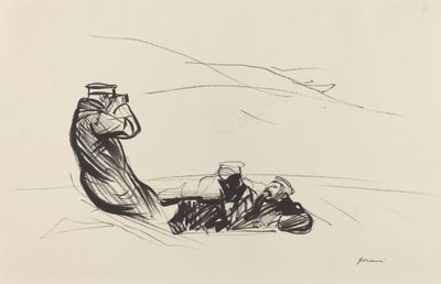 Letar efter fienden, c. 19141919. av Jean Louis Forain