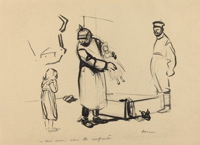Nach Paris. -jag också, barnchai, ca. 19141919. av Jean Louis Forain
