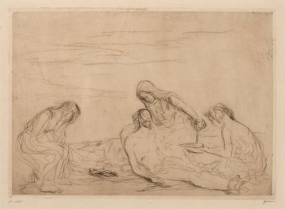 Pietà (tredje tallriken) av Jean-Louis Forain