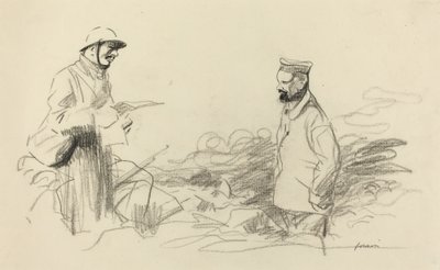 Poilu erkännande tysk soldat, troligen 1918. av Jean Louis Forain