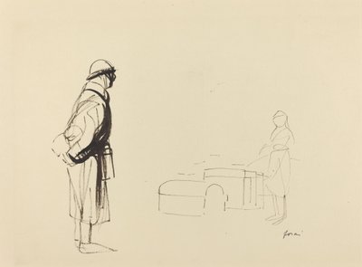 Poilu und Krankenschwester, ca. 1914-1919 von Jean Louis Forain