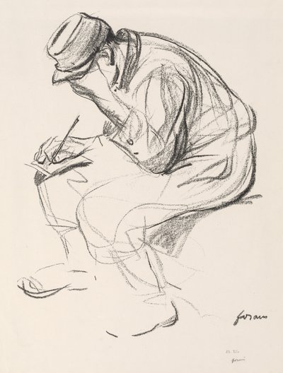 Krigsfånge som skriver ett brev av Jean Louis Forain
