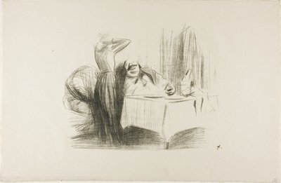 Scen för privat matsal (horisontell tallrik) av Jean Louis Forain