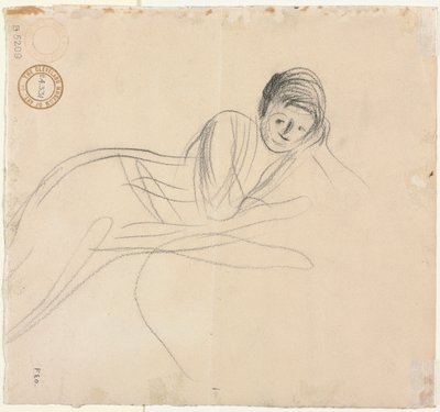 Liggande kvinna (tergo) av Jean Louis Forain