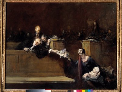 Scene de tribunal Målning av Jean Louis Forain (1852-1931) 1900-talet sön. 0,73x0,92 m Paris, Louvren av Jean Louis Forain