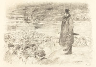Scene of a strike (tredje plattan) av Jean Louis Forain