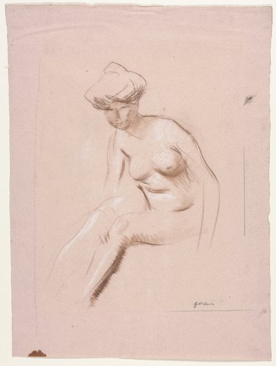 Sittande naken av Jean Louis Forain