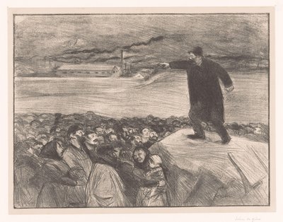 Fabriksarbetare strejkar Scene de grève av Jean Louis Forain