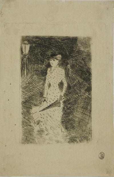 Spazierende Frau mit Regenschirm von Jean-Louis Forain