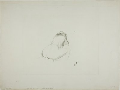 Studie av en naken kvinna, bakifrån av Jean Louis Forain