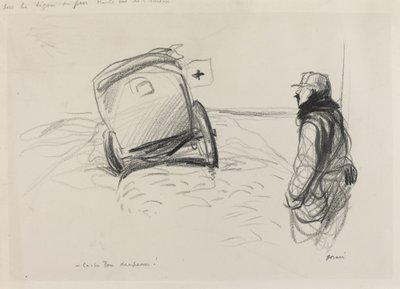 I skottlinjen, ca. 19141919. av Jean Louis Forain