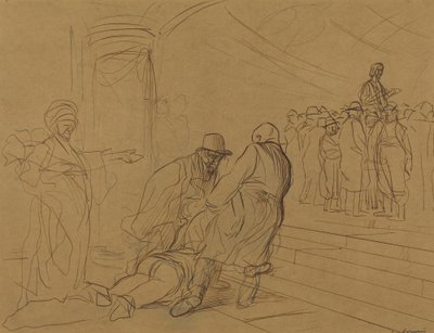 Äktenskapsfruktan, c. 1910. av Jean Louis Forain