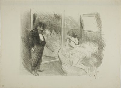 Dansarens omklädningsrum, första plattan av Jean Louis Forain