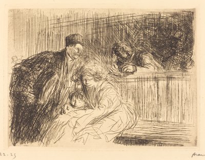 Advokaten talar med fången (andra plattan) av Jean Louis Forain