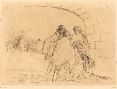 Das Treffen unter dem Bogen (erste Platte) von Jean Louis Forain