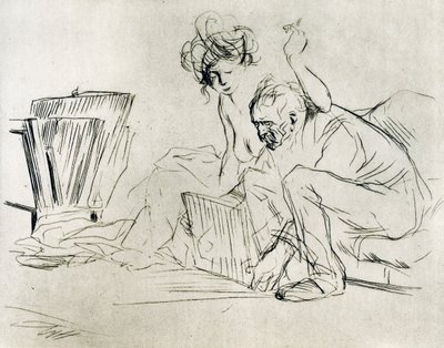 Modellen i vila, 1925. av Jean Louis Forain