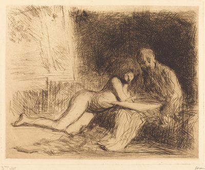 Modellens vila (fjärde plattan) av Jean Louis Forain