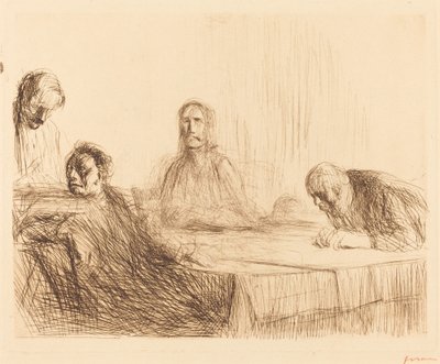 Nattvarden i Emmaus (andra tallriken) av Jean Louis Forain