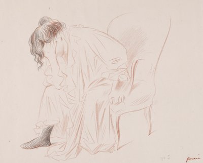 Kvinna Sittande. av Jean Louis Forain