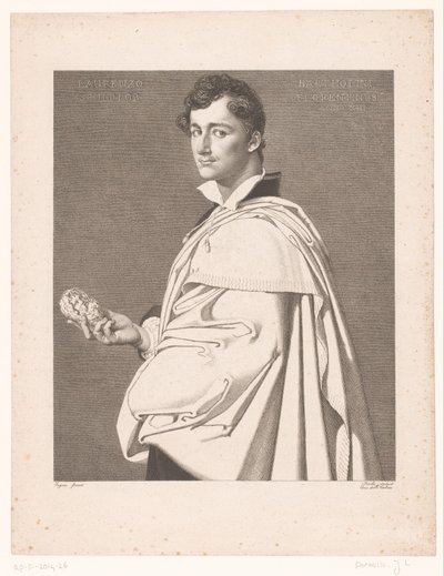 Porträtt av skulptören Lorenzo Bartolini av Jean Louis Potrelle