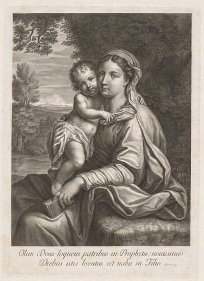 Madonna och barn. av Jean Louis Roullet