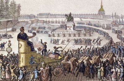 1:a frihetsfirandet i Paris den 15 april av Jean Louis the Younger Prieur
