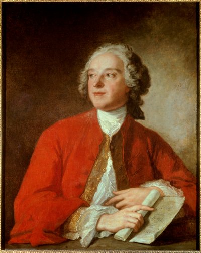 Porträtt av Pierre Augustin Caron de Beaumarchais (1732 - 1799) Fransk författare och dramatiker - Målning av Jean Marc (Jean-Marc) Nattier (1685-1766) - Paris, Comedie Francaise - Porträtt av Pierre Augustin Caron de Beaumarchais (1732-1799) , fransk förf av Jean Marc Nattier