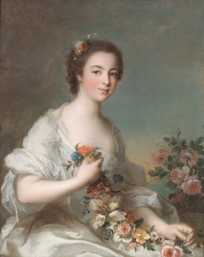 Porträtt av en dam av Jean Marc Nattier