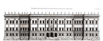 Louvren i Paris, projekt av Gian Lorenzo Bernini: förhöjning av huvudfasaden mot Saint-Germain l