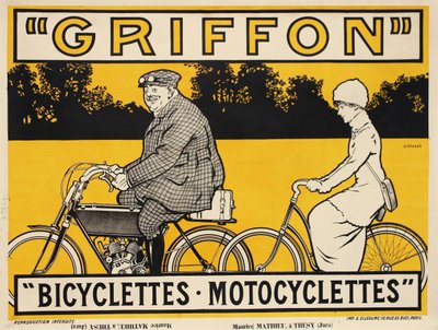 Griffon Bicycles Motorcyklar, ca. 1905. av Jean Matet