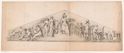 Tympanum med tronande Minerva av Jean Matthieu Kierdorff