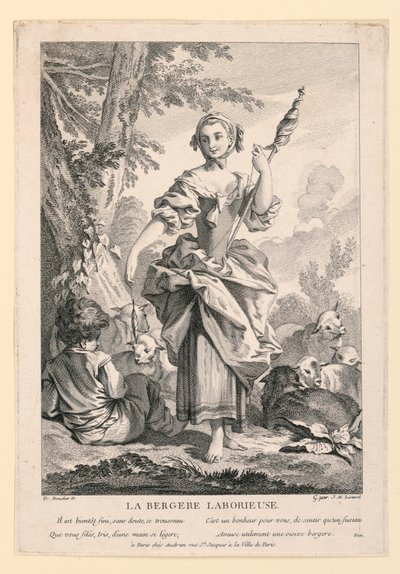 Den arbetande herden av Jean Michel Liotard