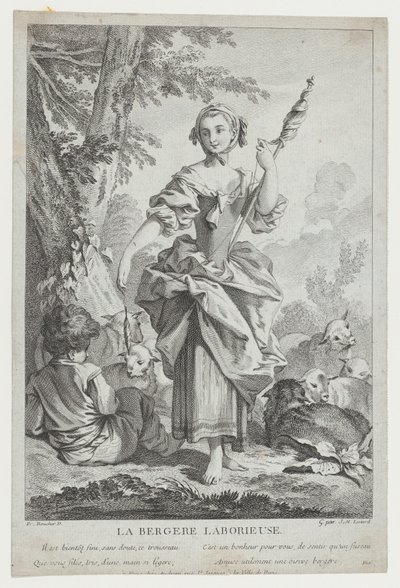 La Bergere Laborieuse, 1700-tal. av Jean Michel Liotard