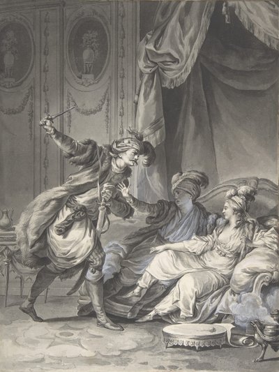 När de var där kommer farbrorn, ca. 1778. av Jean Michel Moreau