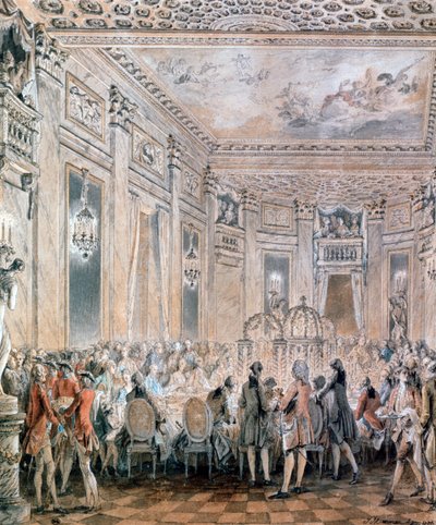 Fest i Louveciennes, 1771 av Jean Michel the Younger Moreau