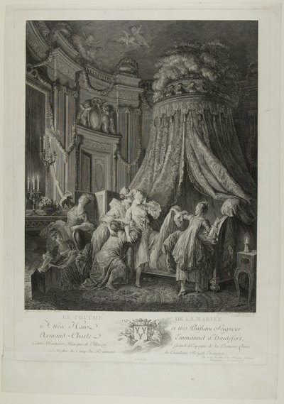 Le Coucher de la Mariee av Jean Michel Moreau