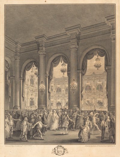 Den maskerade bollen av Jean Michel Moreau