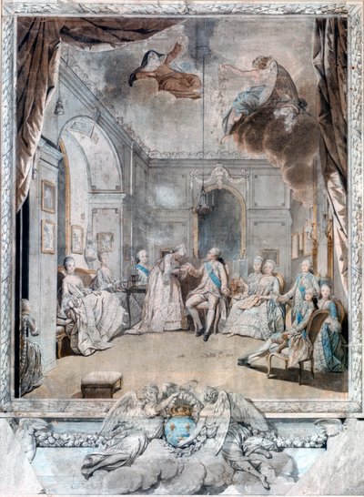 Mme Louise säger adjö till sin son, 1772 av Jean Michel the Younger Moreau