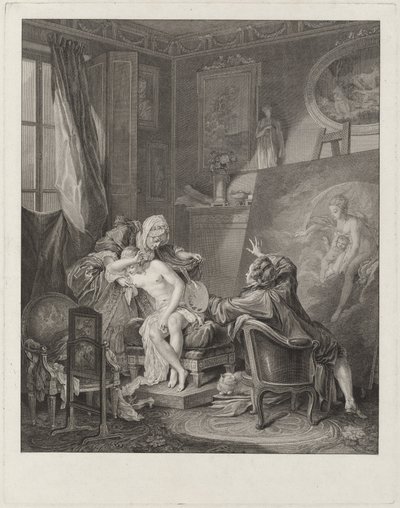 Den ärliga modellen av Jean Michel Moreau and Jean Baptiste Blaise Simonet after Pierre Antoine Baudouin